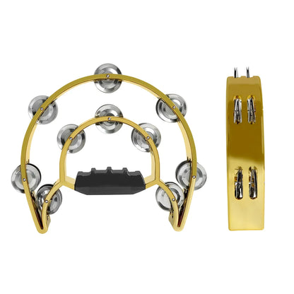 10-inch ABS Tambourine – Handheld Drum with Electroplated Metal Bells, Party & Concert Rhythm Instrument for Adults