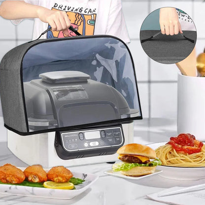 Air Fryer Hood Cover for Ninja Foodi Grill – Durable Waterproof Kitchen Dust Cap with Storage Pockets