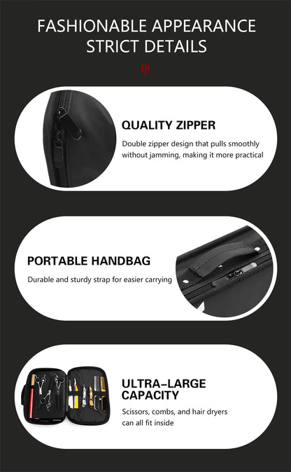 Salon Barber Tool Storage Bag — Portable Scissor & Makeup Case for Beauty and Hair Product Organization