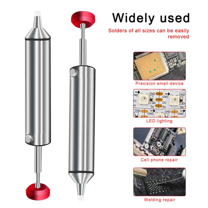 LEFAVOR Aluminum Desoldering Pump - Powerful Suction Tin Gun for Solder Removal - Vacuum Soldering Sucker Pen Iron Welding Repair Tool