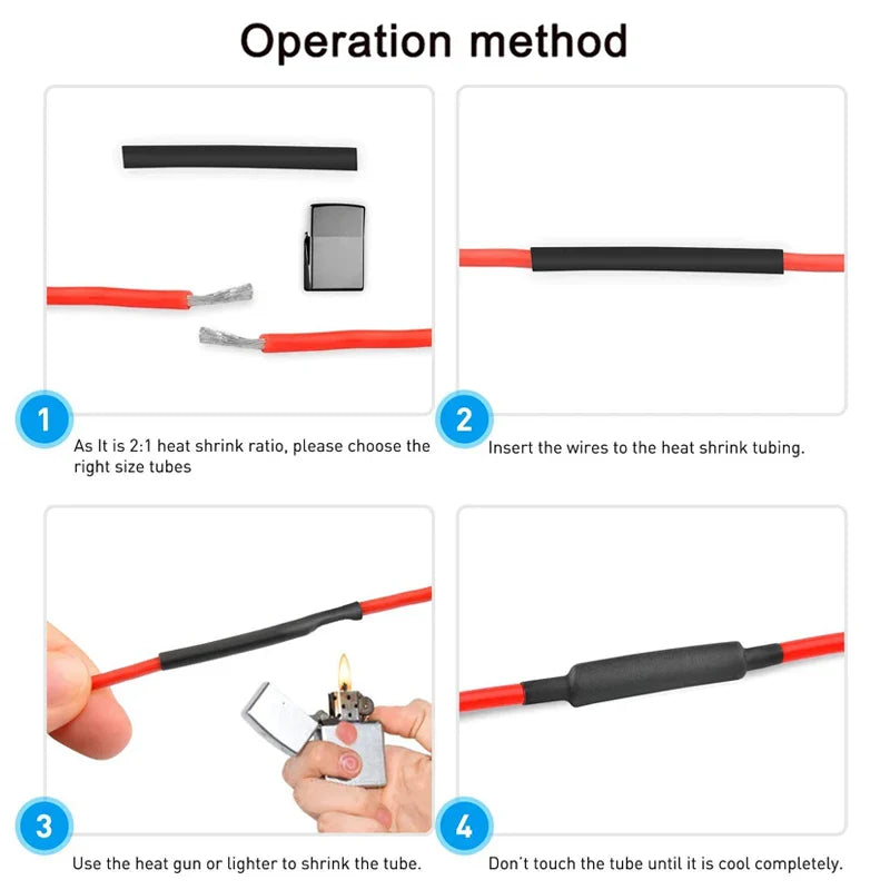 150PCS Insulation Heat Shrink Tubing Kit - 2:1 Thermoresistant Shrink Wrap for Cable Protection
