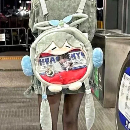 Y2K Japanese Cartoon Plush Backpack – Kawaii Harajuku Anime Ita Bag, Student Schoolbag & Women’s Shoulder Cosplay Knapsack
