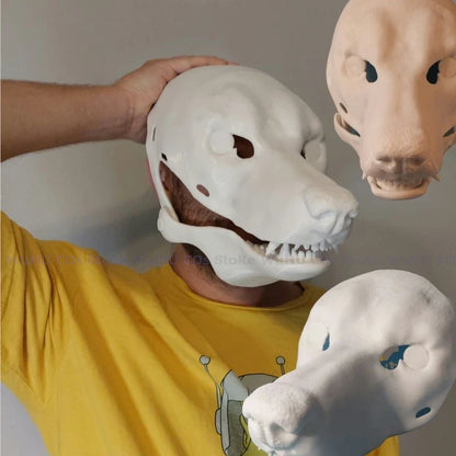 Kigurumi Beast Skull Mask – 3D Printed Wolf Head Fursuit Cosplay, Animal Skull Proboscis Mask for Halloween & Party