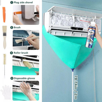 Leak-proof Air Conditioning Cleaning Kit - Complete Set with Disassembly-Free Clean Tools and Water Pipe