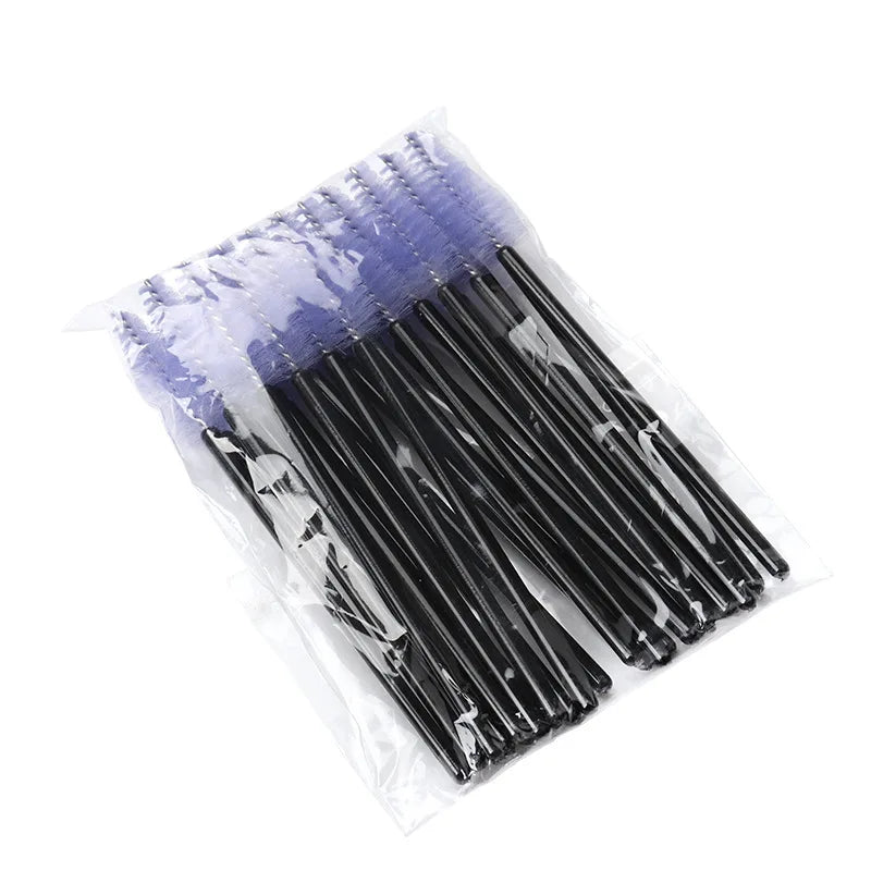25pcs Eyelash Extension Brush Set - Mascara Wands, Micro Applicators & Spoolie Makeup Tools