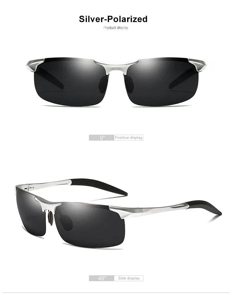 CLLOIO Aluminum Photochromic Sunglasses – Polarized Day & Night Chameleon Glasses for Men, Anti-Glare, UV Protection, Color Changing Sun Glasses