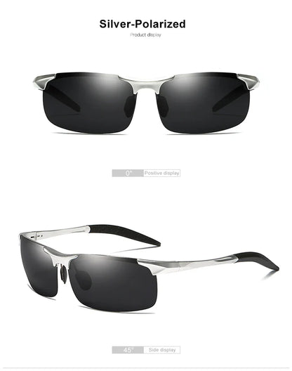 CLLOIO Aluminum Photochromic Sunglasses – Polarized Day & Night Chameleon Glasses for Men, Anti-Glare, UV Protection, Color Changing Sun Glasses
