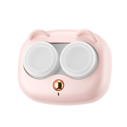Portable Ultrasonic Contact Lens Cleaner Case – Removable Box Cleaning Machine for Removing Tear Protein & Lens Hygiene Care