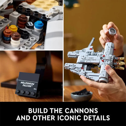 LEGP Space Wars Millennium Falcon Building Blocks – 25th Anniversary Starship Model 75375 for Home Décor