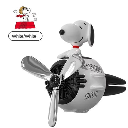 Snoopy Flying Propeller Pilot Car Air Freshener – Anime Figure Aromatherapy Diffuser & Car Decor Gift