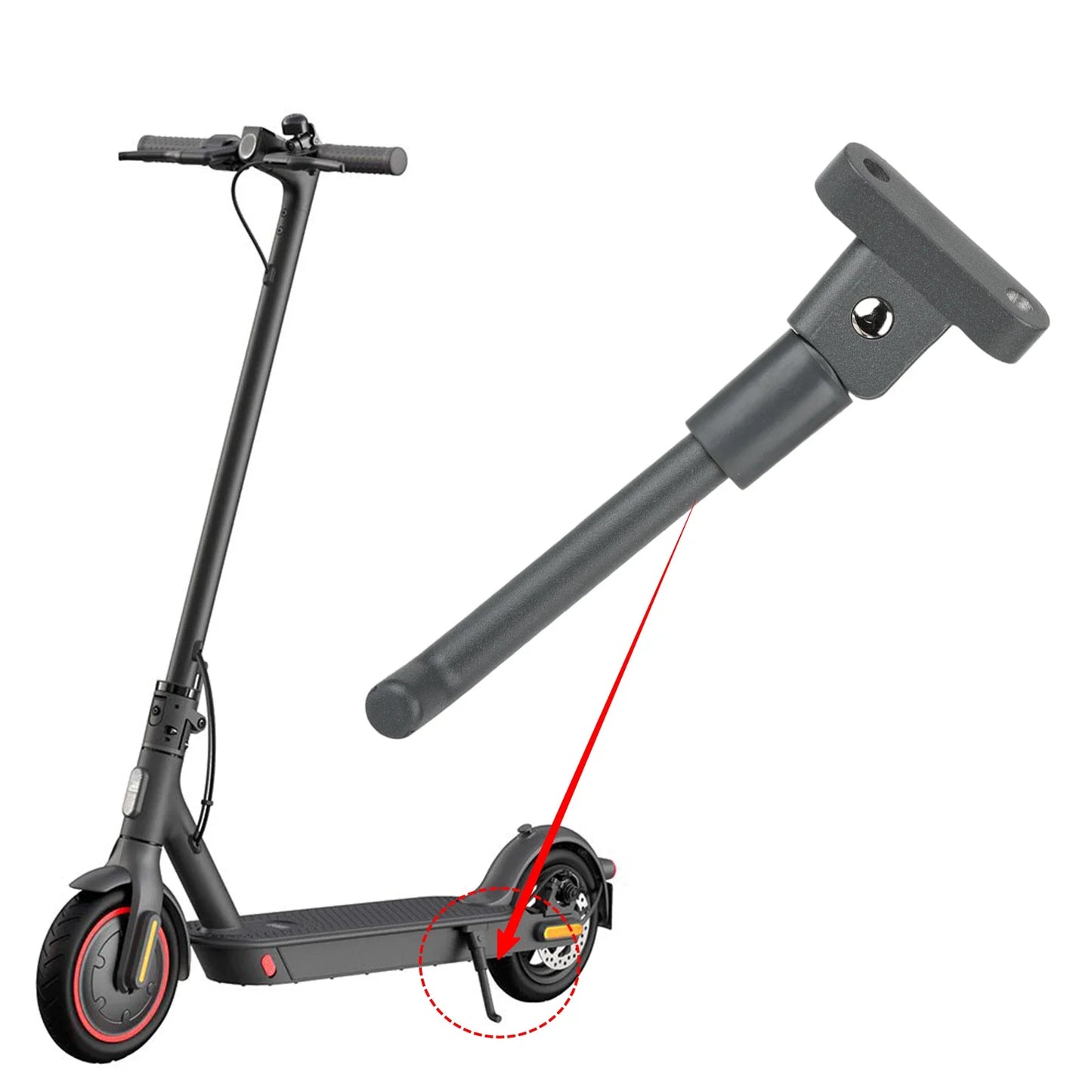Gray Parking Kickstand for Xiaomi M365 1s Pro 2 Pro Electric Scooter | 165mm/143mm | Foot Support Modification Parts