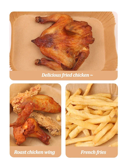 Disposable Air Fryer & Baking Paper — Non-Stick, Oilproof Mat for Microwave, Barbecue & Kitchen Accessories
