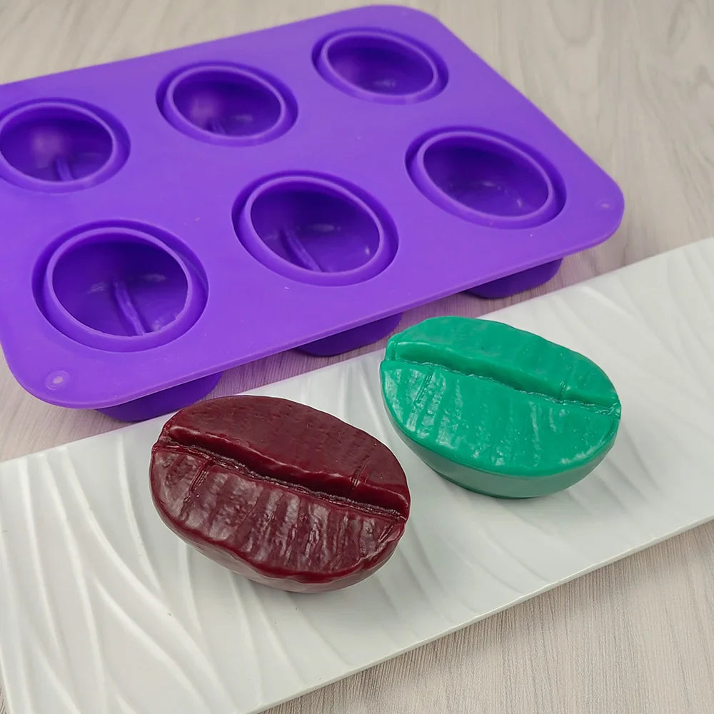 Coffee Bean Silicone Mold – DIY Handmade Soap, Fondant, Chocolate & Mousse Cake Decorating Tool