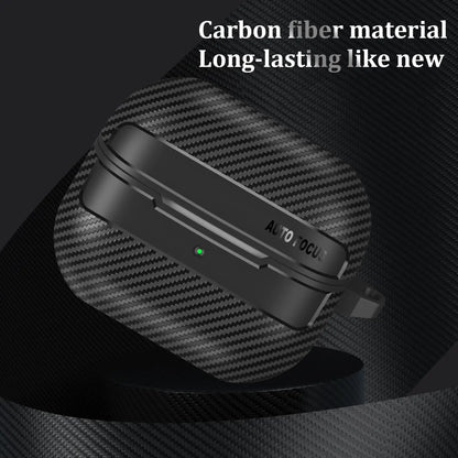 2024 Carbon Fiber Military Armor Case for Samsung Galaxy Buds 3/3 Pro – Protective Cover with Keychain