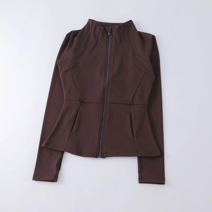 Women’s Yoga Windbreaker Jacket – Long Sleeve Sports Sweatshirt Running Workout Top Activewear Gym Sportswear