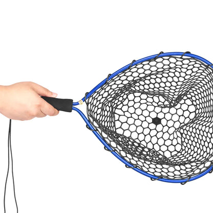 Folding Silicone Fish Net with Aluminum Alloy Pole | Small Mesh Landing Net for Easy Casting | Portable Fishing Tool