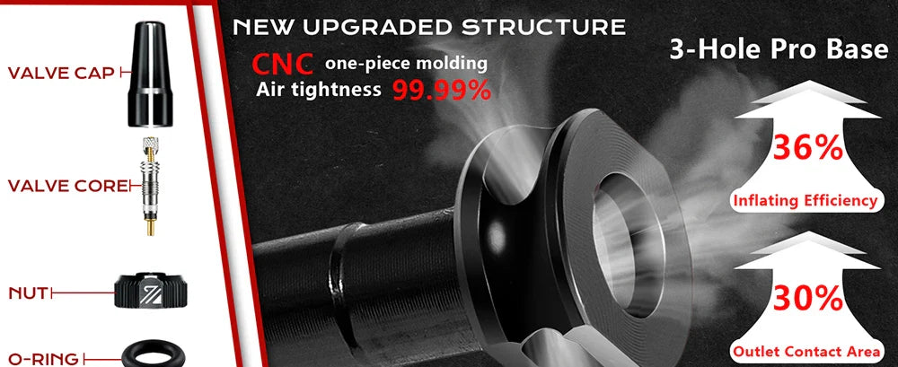 BUCKLOS Tubeless Presta Valves 40–100mm — Aluminum Alloy Bike Valve Stem for Road & MTB