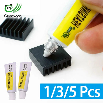 1/3/5pcs Thermal Paste Conductive Adhesive – Heatsink Glue for Chip, VGA, RAM, LED, IC Cooler & Radiator Cooling