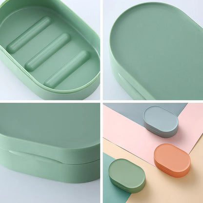 On-the-Go Suds: Round Travel Soap Holder with Waterproof Seal - Bathroom Bliss in a Box!