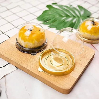50pcs Mini Transparent Cake Boxes - Cupcake Dome Containers for Pastry Baking, Ideal for Wedding Party Supplies and Gifts