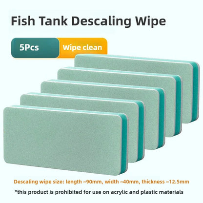 3/5Pcs Aquarium Cleaning Wipes - Fish Tank Glass Descaling Tool for Water Marks & Scale Removal