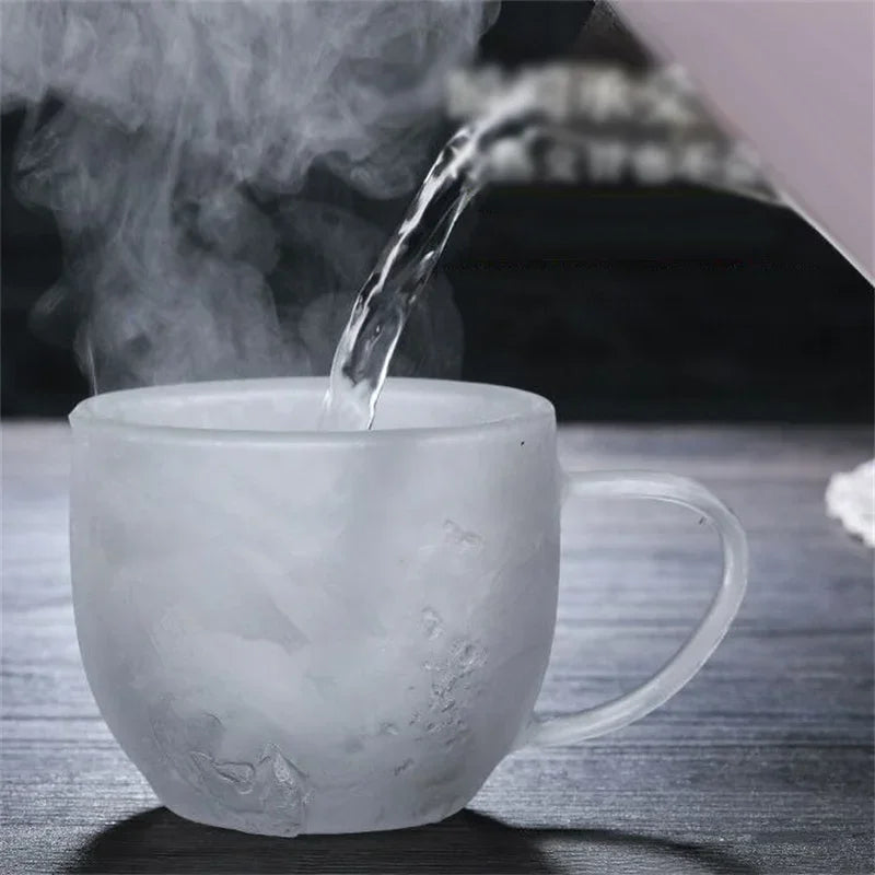 150-350ml Heat Resistant Borosilicate Glass Mug – Double Wall Coffee Cup with Handle, Clear Milk & Water Cup Gift