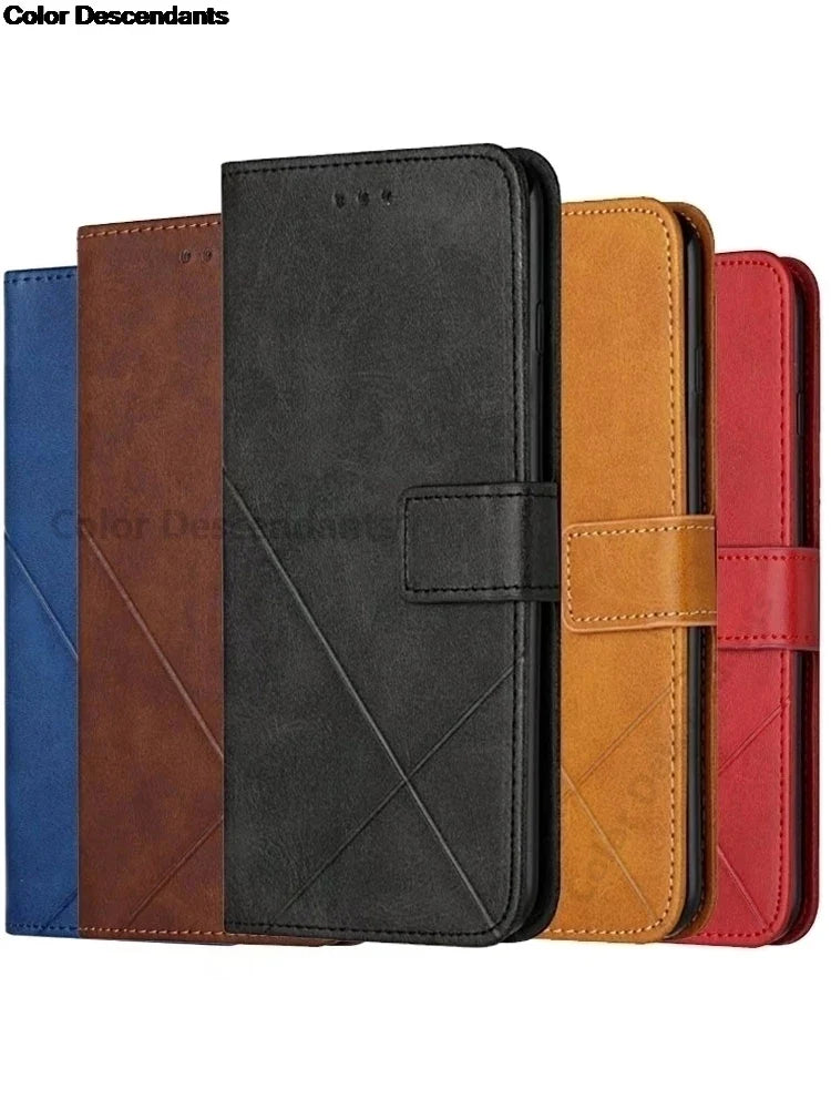 Flip Leather Wallet Case for Redmi Note & Redmi Series (Note 13–9, 4G/5G) – Card Holder Stand Book Cover