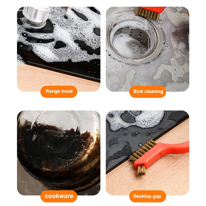 7-Inch Stainless Steel Brass Cleaning Brush Set: Rust Remover & Metal Wire Burring Tool