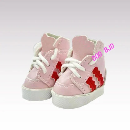 Labubu Doll Sneakers (4x1.8cm) - Shoes for 17cm Macaron Plush, 15cm EXO Cotton, & 1/6 BJD Dolls Accessories