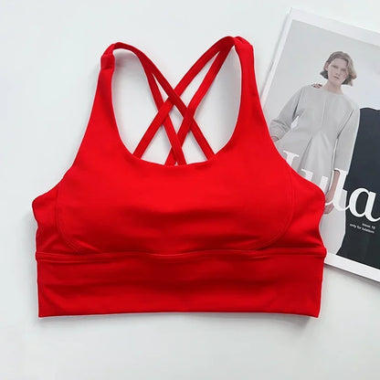 Women’s Sexy Crossback Yoga Sports Bra — Breathable, Quick-Dry, Shockproof Fitness & Running Bra