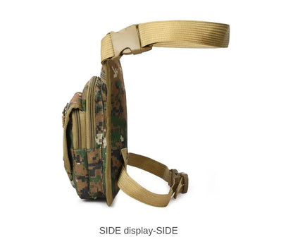 Camouflage Motorcycle Drop Leg Bag – Waterproof, Multifunctional Waist Bag for Travel, Hiking & Outdoor Riding