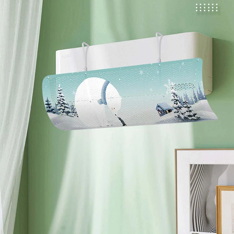 Adjustable Air Conditioner Wind Deflector - Air Wind Shield Baffle to Prevent Direct Blowing, Guide Dust Cover