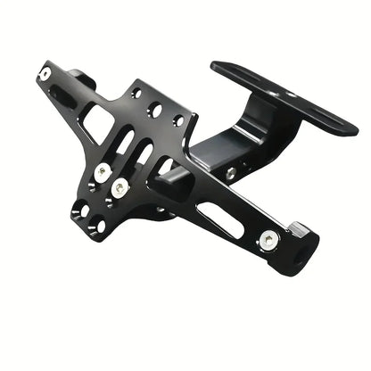 Motorcycle Rear License Plate Mount — Aluminum Alloy Bracket, Universal Motorcycle Accessory & Modification Part