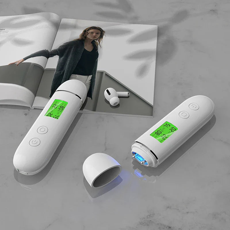 LCD Digital Skin Analyzer Pen — Face Tester for Moisture, Oil & Skin Health with Fluorescent Display
