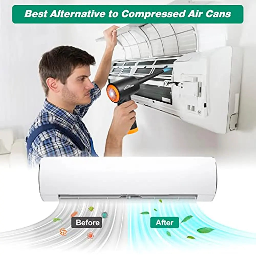 3-Speed Electrical Dust Blower - Powerful 60000 RPM Air Duster for Cleaning Laptop and Office Equipment