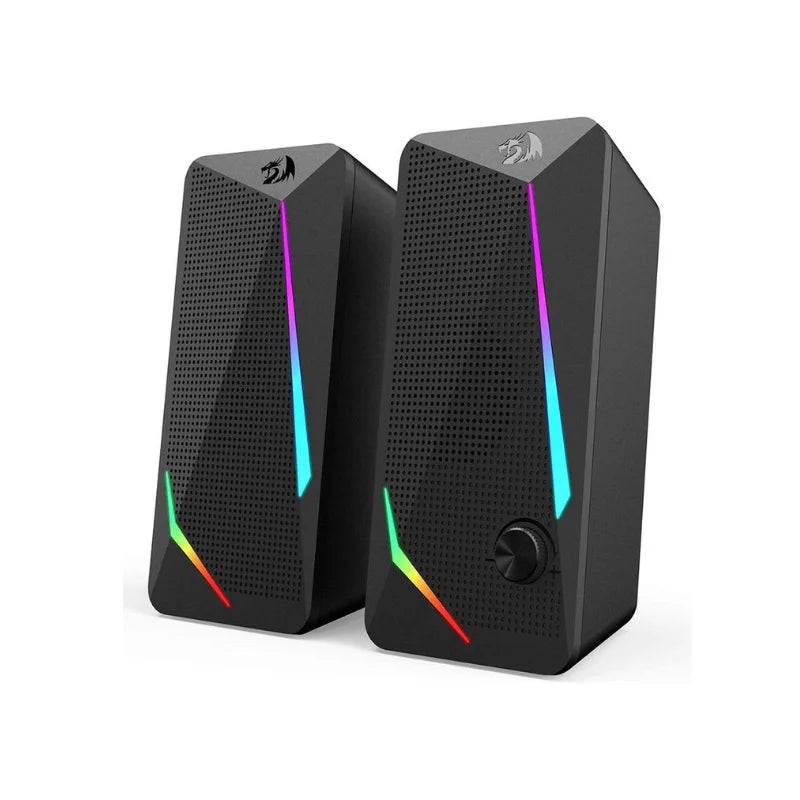 Redragon GS510 Waltz RGB 2.0 Desktop Speakers — PC Stereo with 4-Mode LED Backlight