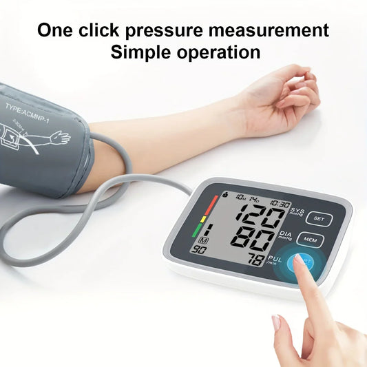 Adjustable Cuff Automatic Upper Arm Blood Pressure Monitor – Household Digital Electronic Sphygmomanometer