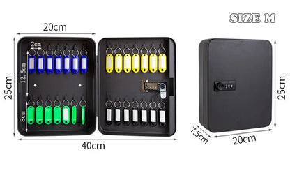 Password Key Lock Box — Multi-Key Safe Organizer for Home, Office, Car, and Factory Use