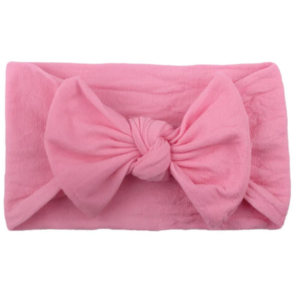 Baby Girls Rabbit Ear Bow Headband – Soft Knot Hairband for Newborns, Infants & Toddlers Photo Props