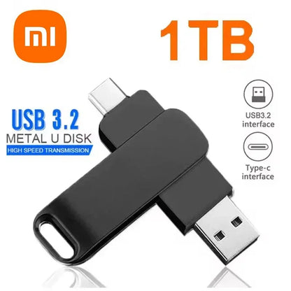 Xiaomi USB 3.2 16TB Flash Drive — High-Speed Metal Pendrive, Waterproof Portable Memory Stick