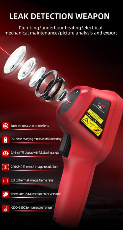 New Style Thermal Imaging Camera – 240x240 Infrared Temperature Meter for PCB Repair & Industrial Pipeline Detection
