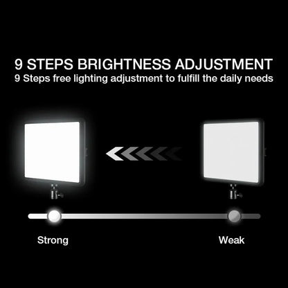 High Power 352-LED Video Light Panel – 2800K-7000K Adjustable Studio Fill Lamp with Light Stand for Live Streaming Photography