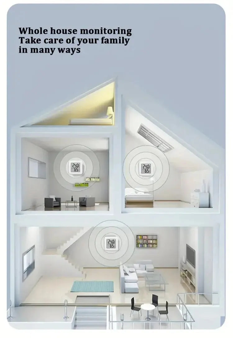 Indoor Mini Temperature & Humidity Meter – Portable Digital Display for Bedroom & Home