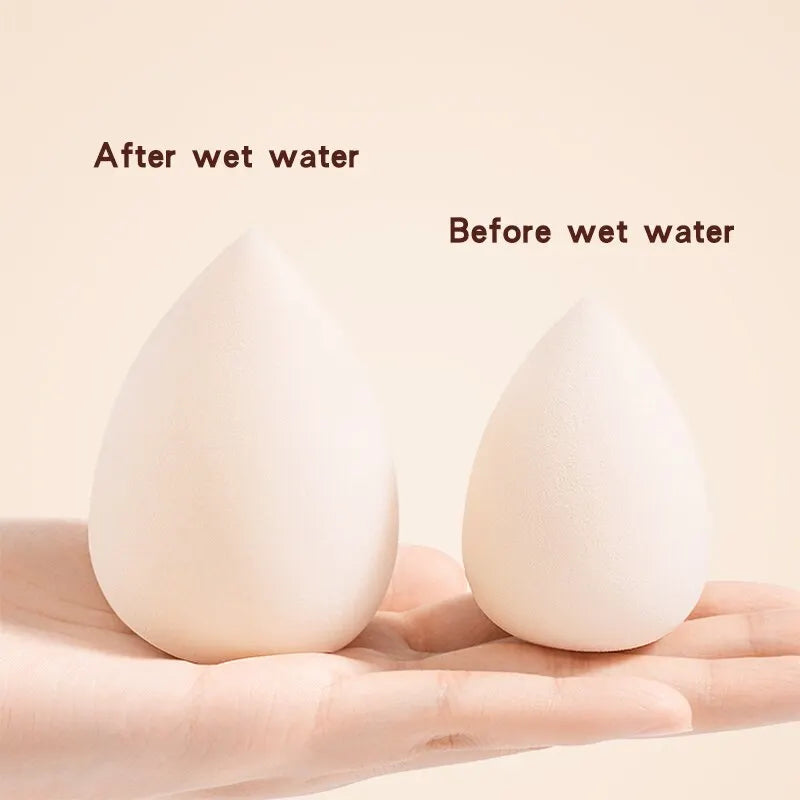7-Piece Cosmetic Egg Makeup Puff Set - Smear-Proof, Super Soft Pear-Shaped Sponges for Wet and Dry Application