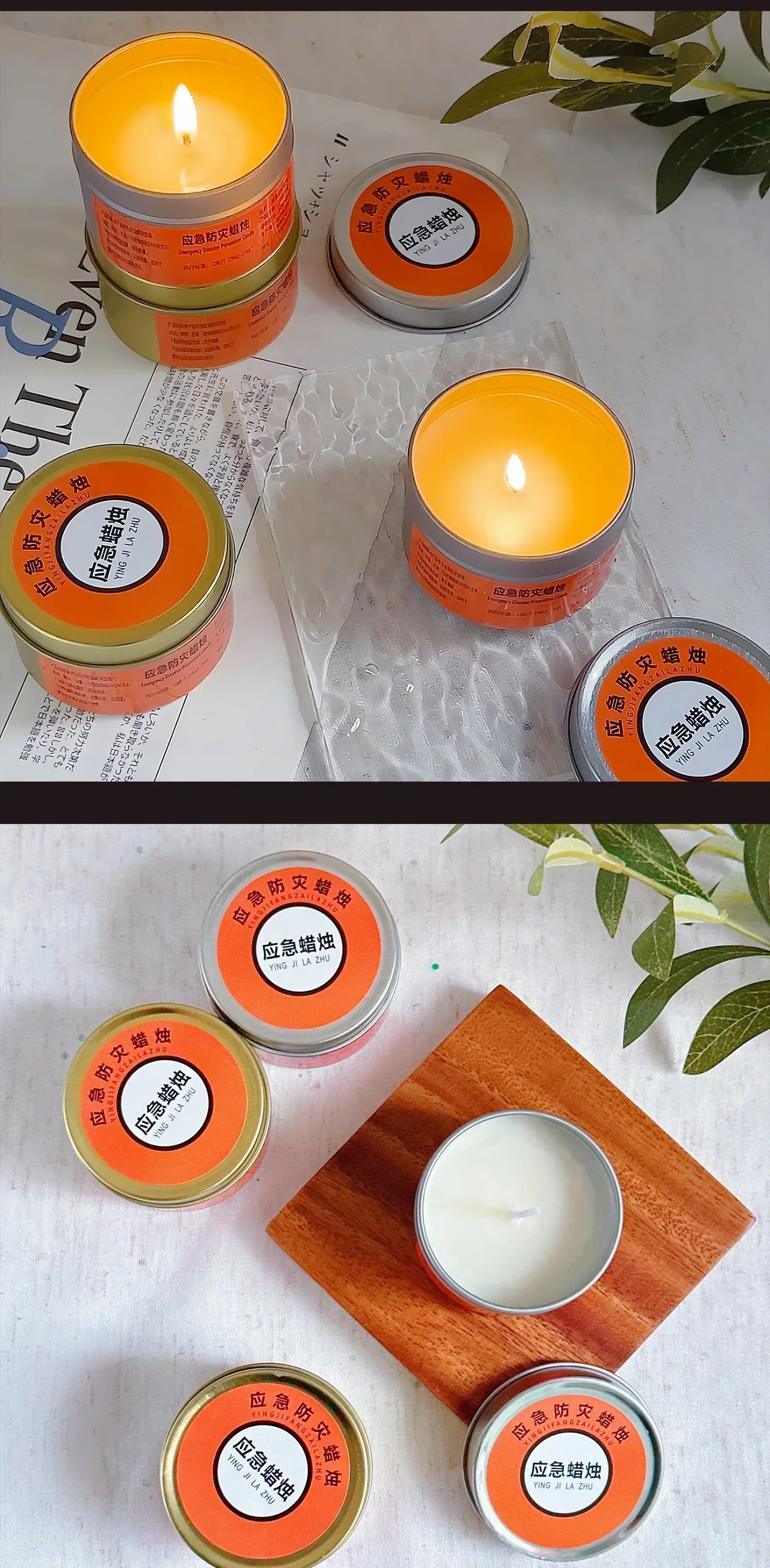 Emergency Disaster Prevention Lighting – Waterproof, Windproof, Odorless Candle Lights for Household & Outdoor Power Outages