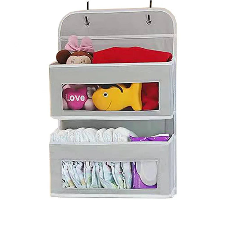 5-Shelf Hanging Storage Organizer — Anti-Tilt Door Rack with Large Capacity Pockets for Bedroom & Bathroom