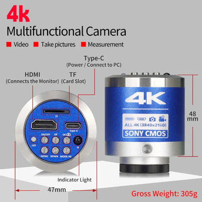 1080P 4K Digital Microscope – Full HD Industrial C-Mount Camera for PCB Welding & Mobile Phone Repair