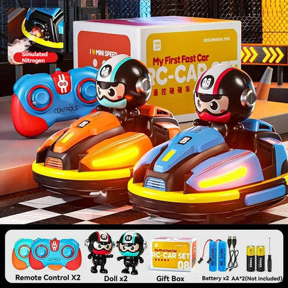 RC Battle Bumper Car Toy for Kids – Music & Light Catapult Robot Karting Game for Toddlers