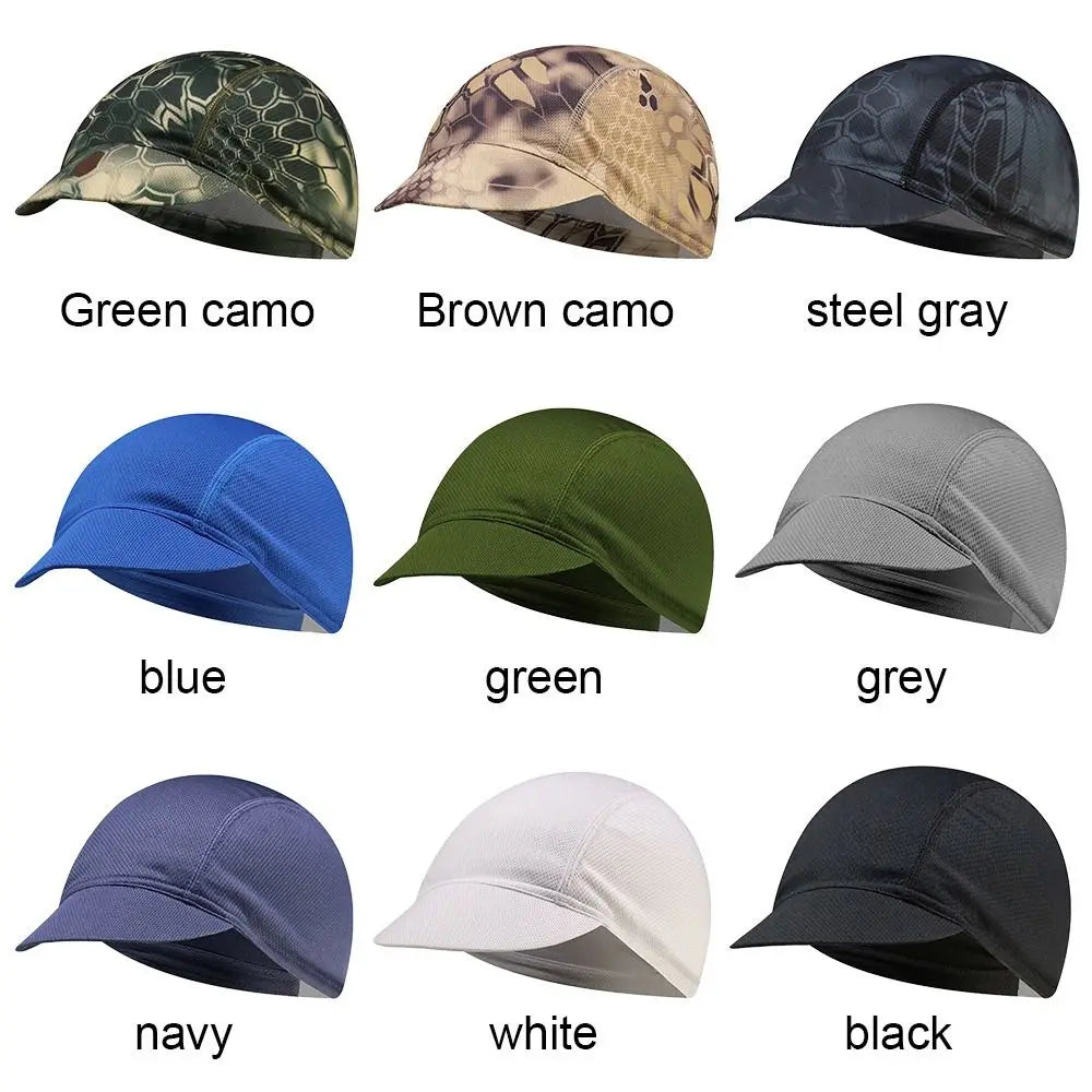 Breathable Quick-Dry Cycling Cap - Mesh Fabric Bicycle Hat & Helmet Liner for Outdoor Sports