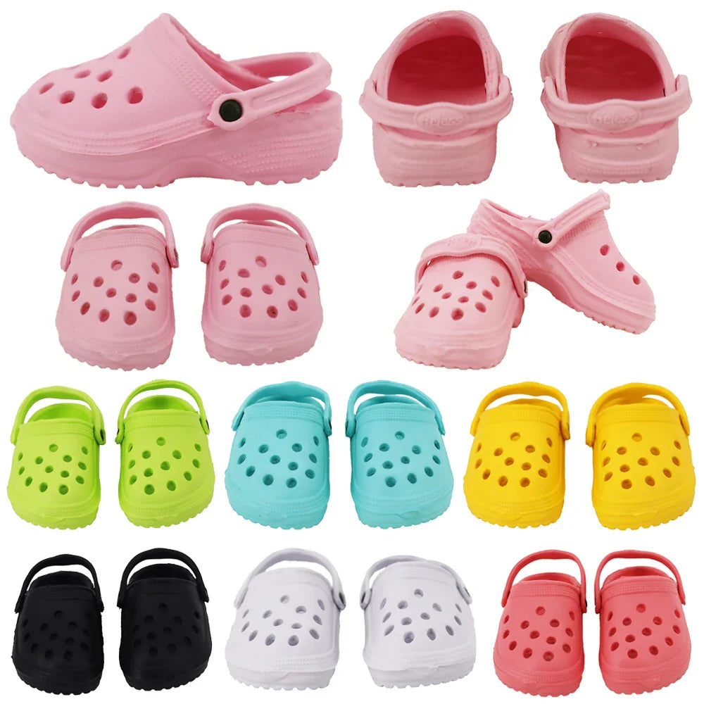 7cm Doll Sandal Shoes for 43cm Born Baby & 18-Inch American Dolls — Accessories for Doll Clothes, Girl’s Toy Gift
